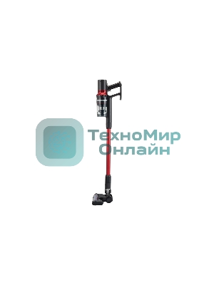 Пылесос вертикальный Harper HVC-VR03 красный/черный, питание от аккумулятора, 100 Вт, уборка сухая, пылесборник 0,8 л