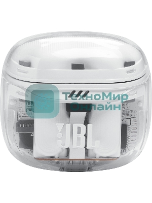 Наушники TWS JBL Tune Flex 2 призрачно-белый, вкладыши/внутриканальные (трансформер), Bluetooth, адаптивное шумоподавление