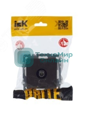 Розетка телевизионная оконечная IEK BRITE РТВ11-0-БрТБ темная бронза