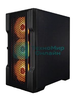 Компьютерный корпус 1STPLAYER TRILOBITE T3 ARGb черный mATX 4x120мм ARGb fans T3-BK-4F7