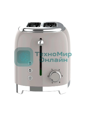 Тостер Tesler TT-260, серый, 815 Вт, 2 слота