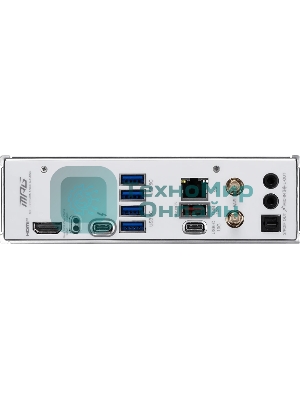 Материнская плата MSI MPG B860I EDGE TI WIFI, LGA 1851, Intel B860, 2xDDR5 (до 128 ГБ), 2xSATA, 2xM.2 (1xPCIe 5.0, 1xPCIe 4.0/SATA), 1xPCIe 5.0 x16, 1xHDMI, 1x5Gb LAN, Wi-Fi 7, Bluetooth 5.4, 1xUSB-C 40Gbps (Thunderbolt 4), 1xUSB-C 10Gbps, 1xUSB-A 10Gbps, 4xUSB-A 5Gbps, 2xUSB-A 2.0, 3x3.5 мм + S/PDIF оптический, 7.1, белый/серебристый, Mini-ITX