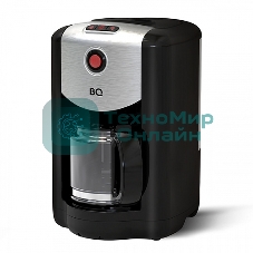 Кофеварка капельная со встроенной кофемолкой BQ CM1009 черный-стальной, исп. кофе - зерновой/молотый, 0.625 л, 700 Вт.