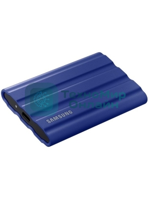 Внешний SSD Samsung T7 Shield, 2TB, USB 3.2 Gen 2 Type-C, R/W 1050/1000, синий