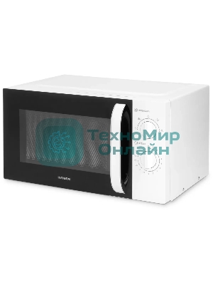 Микроволновая печь Hyundai HYM-M2023 белый/хром, 23 л, 800 Вт, переключатели - поворотный механизм