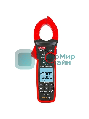 Токоизмерительные клещи UT205E Напряжение постоянного/переменного тока (1000 В); переменный ток (1000А); Сопротивление (60 МОм); Емкость (60 мФ); Частота (1 МГц)