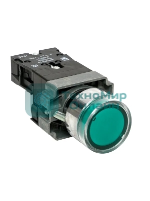 Кнопка BA31 с подсветкой 230В зел. NO IP65 PROxima EKF xb2-bw31-230-65