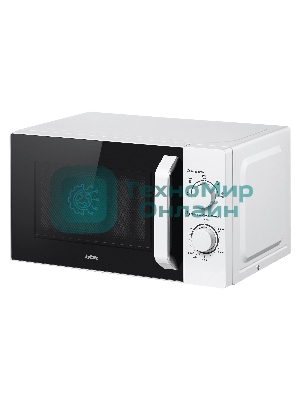 Микроволновая печь BBK 20MWS-761M/W белый, 20 л, 700 Вт, переключатели - поворотный механизм