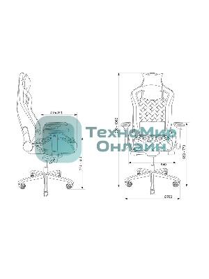 Кресло игровое Knight TITAN черный ромбик эко.кожа с подголов. крестовина металл