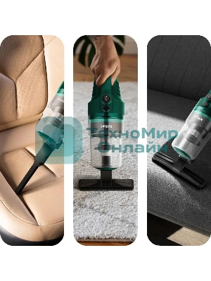 Пылесос ручной Kitfort КТ-5364 80Вт зеленый/черный