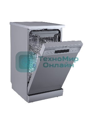 Посудомоечная машина Бирюса DWF-410/5 M, серый, 44.8 см, 10 компл., 49 дБ, класс A++