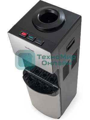 Кулер для воды Hotfrost V400BS, верхняя загрузка, нагрев 90 °С, охлаждение 10 °С, серебристый/черный