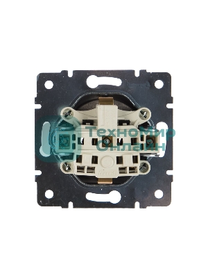 Механизм розетки 1-м СП KARINA защ. шторки с заземл. термопласт черный бархат LEZARD 707-4288-124B