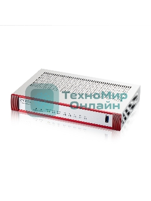 Межсетевой экран Zyxel USG FLEX 50HP, 1xRJ-45: 1G PoE+ (LAN/WAN), 4xRJ-45: 1G (LAN/WAN), 1xUSB3.0 **