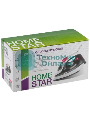 Утюг HomeStar HS-4012 серый/белый, 1800 Вт, 100 г/мин, 190 мл