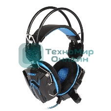 Гарнитура SmartBuy Snake чёрный-синий, проводная, 3.5 мм, подсветка