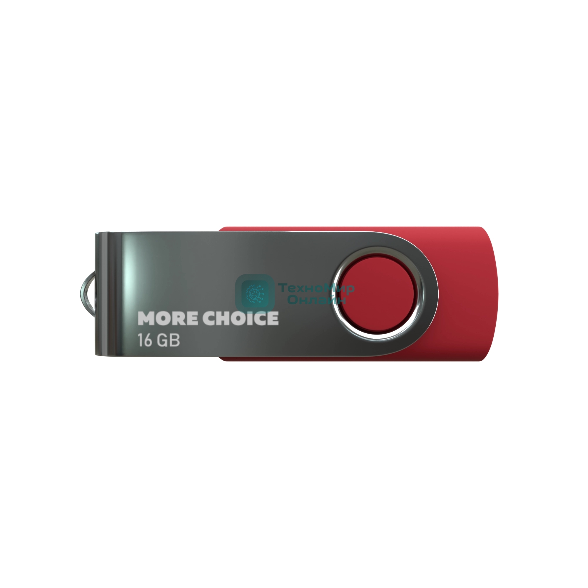 Флешка USB More Choice MF16-4 Red (4610196407574), 16Gb, USB 2.0, R/W 15/6, красный