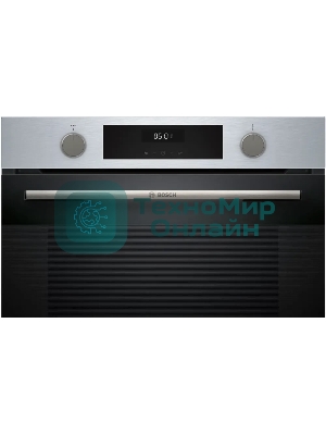 Духовой шкаф электрический Bosch HJA737BR0 Serie 4, 60 см, 76 л,нержавеющая сталь, Auto Pilot 10, 3D Hotair,класс энергоэффективности А, 7 режимов, LCD-дисплей, галогенное освещение, самоочистка EcoClean,проволочные направляющие