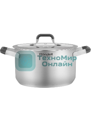 Кастрюля Rondell Stolz RDS-1753, 3.2 л, 20 см, с крышкой, сталь