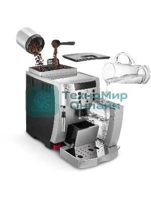 Кофемашина автоматическая DeLonghi ECAM 22.110.SB серебристый, исп. кофе - молотый/зерновой, 1.8 л, 1450 Вт, 15 Бар.