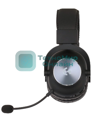 Гарнитура Logitech G PRO X чёрный, беспроводная, USB, подвижный микрофон, отсоединяемый кабель 2 м