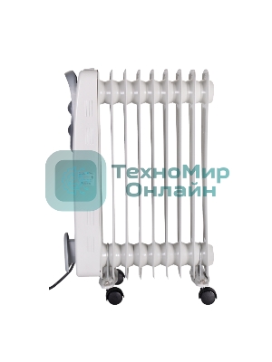 Обогреватель масляный Ресанта ОМ-9А (9 секций), белый, 2000 Вт, 20 м2, термостат 67/3/16
