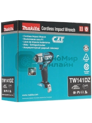 Гайковерт акк Makita TW141DZ (уд),12В,Li-ion,0-3200у\м,145Нм,квадрат1\2