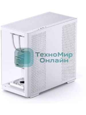 Корпус без блока питания JONSBO D300, Mini-Tower, TG, no fan, 2xUSB-A 3.2 + 1xUSB-C 3.2, mATX, mITX White