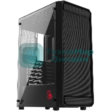 Компьютерный корпус Bloody BD-CC114 черный без БП ATX 8x120мм 1xUSB 2.0 1xUSB 3.0 audio bott PSU