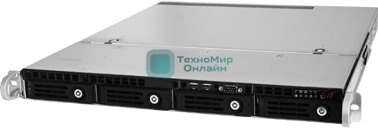 Серверный корпус Ablecom 1U chassis; Mini-ITX, Micro-ATX, ATX MBs; 4 x 3.5'' hsb; 2 x USB; 1 x COM port (Front); 1 x FH expantion slot; 600W (1+1) (80 Plus Platinum); no rails