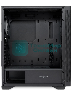 Компьютерный корпус HSPD M520, Mesh Mid Tower, черный, slide TG, 0.45 SPCC, 4x120мм ARGb ATX, mATX, mITX 160/330/184мм 2x2.5