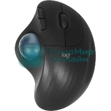 Трекбол Logitech M575S черный оптическая 2000dpi беспров. BT/Radio USB2.0 (910-007035)