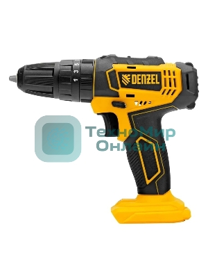 Дрель-шуруповерт Denzel CID-18-0, 18 В, 0 Ач, 30 Нм, щеточный, ударный