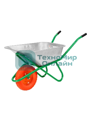 Тачка садово-строительная Palisad с PU колесом, грузоподъемность 180 кг, объем 120 л