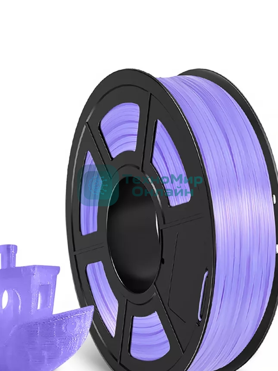 Филамент NVPrint TPU Trans. Purple для 3D печати диаметр 1.75мм длина 165 метров масса 0,5 кг