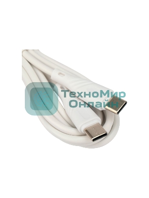 Кабель USB2.0 Cablexpert CCB-USB2-CMCMO1-2MW, TypeC/TypeC, Classic 0.1, 3A, 60Вт, PD/QC3.0, медь, 2м, белый, коробка