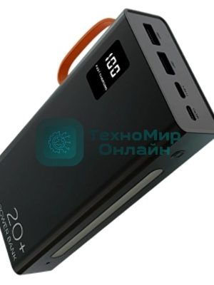 Портативный аккумулятор More choice (4620202550569) PB22-20 с кабелем 2USB 2.1A - 20000mAh черный