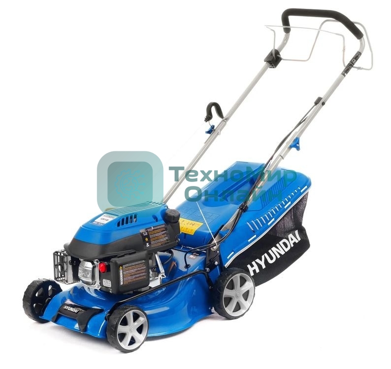 Бензиновая газонокосилка HYUNDAI L 4310S двигатель HYUNDAI ICV150,4-х такт, 3,5 л.с./149 см3, 43 см, 225-75 мм, 32 кг