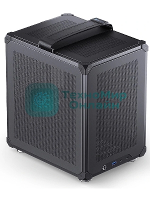 Компьютерный корпус JONSBO C6-ITX Black ITX без БП, боковая панель из закаленного стекла, mini-ITX, черный
