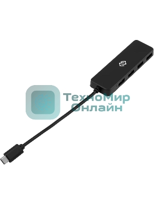 USB-разветвитель Digma DHUB-4USB-C-2.0, USB-C, USB 2.0 4порта, USB