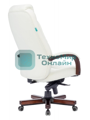 Кресло руководителя Бюрократ T-9923WALNUT/IVORY слоновая кость кожа крестовина дерево
