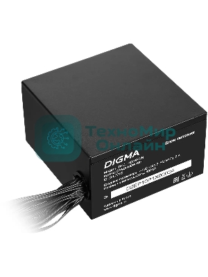Блок питания Digma DPSU-400W-WH, 400 Вт, 80 PLUS белый, 120 мм, черный