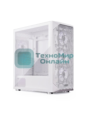 Компьютерный корпус ABR Quantum белый (1хUSB Type-C, 2хUSB 2.0, HD Audio, 4xRGb Fan, ATX, E-ATX)