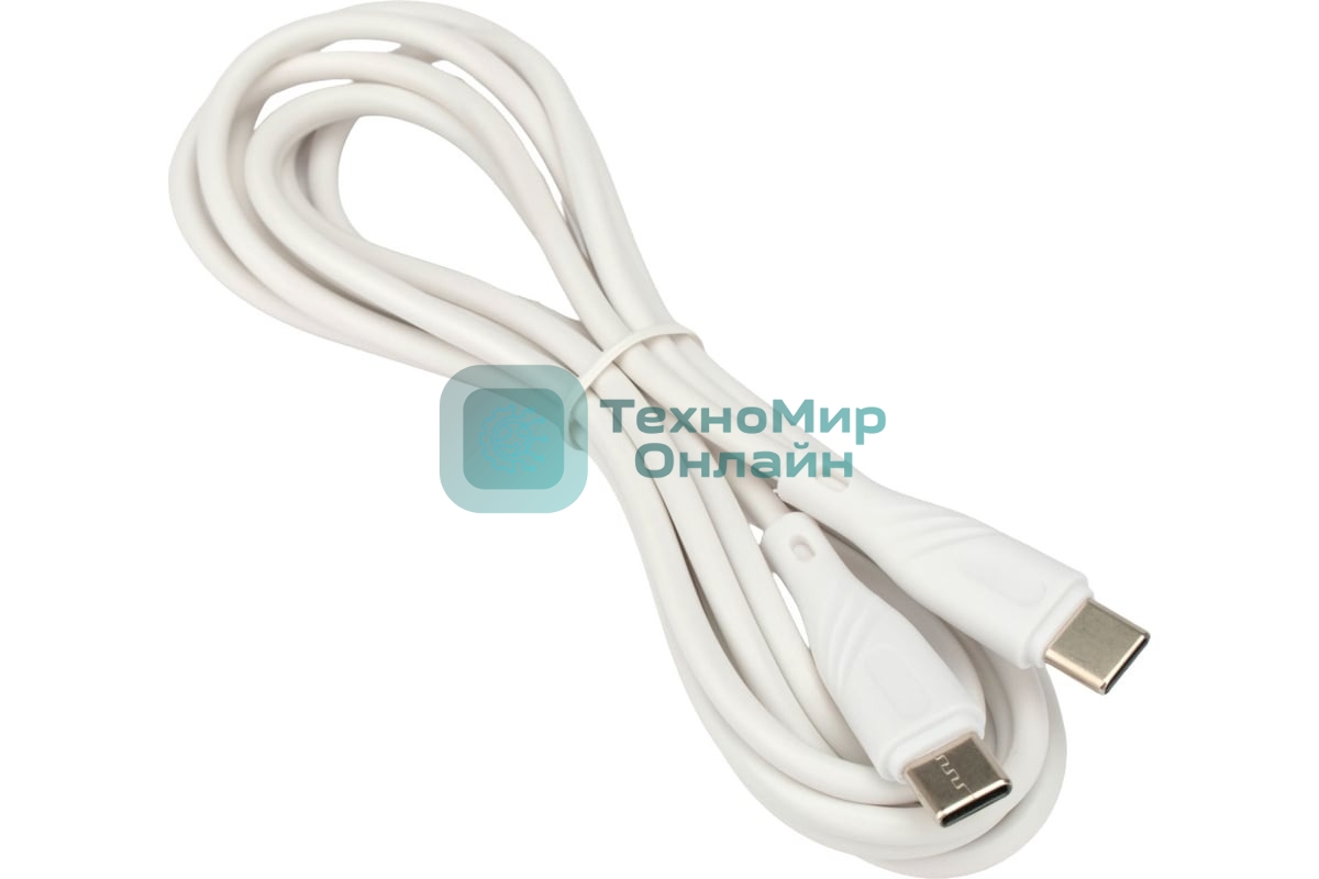 Кабель USB2.0 Cablexpert CCB-USB2-CMCMO1-2MW, TypeC/TypeC, Classic 0.1, 3A, 60Вт, PD/QC3.0, медь, 2м, белый, коробка