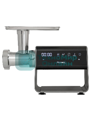 Мясорубка электрическая Pioneer MG225 черный, 3000 Вт, 3.0 кг/мин, реверс, защита от перегрузки, насадки - 4