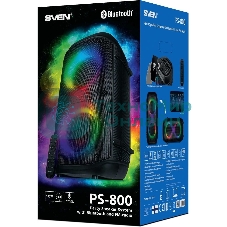 Колонка портативная SVEN PS-800 черный 100W 2.0 BT 10м 4400mAh