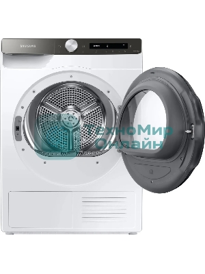 Сушильная машина Samsung DV90T5240AT/LP белый, 9 кг, сушка - тепловой насос, программ - 14, 60 x 85 x 65 см