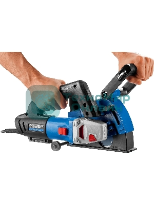 Штроборез ЗУБР ЗШ-П30-1400 ПСТКглуб. 30 мм, 125 мм, подключ. пылесоса, плавн пуск, 1400 Вт, кейс