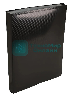 Папка с 80 прозрачными вкладками Бюрократ DeLuxe DLVBOX80BLCK A4, пластик, 0.7мм, черный в коробе