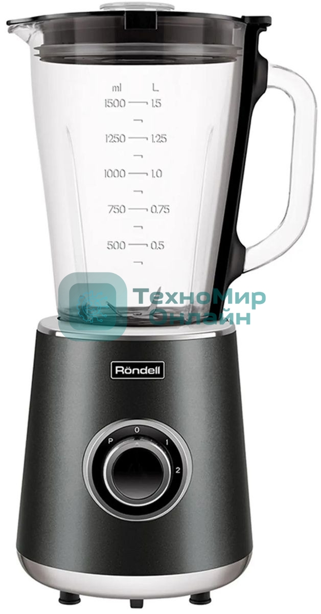 Блендер стационарный Rondell 1251-RE-01, 1500Вт, черный/серебристый